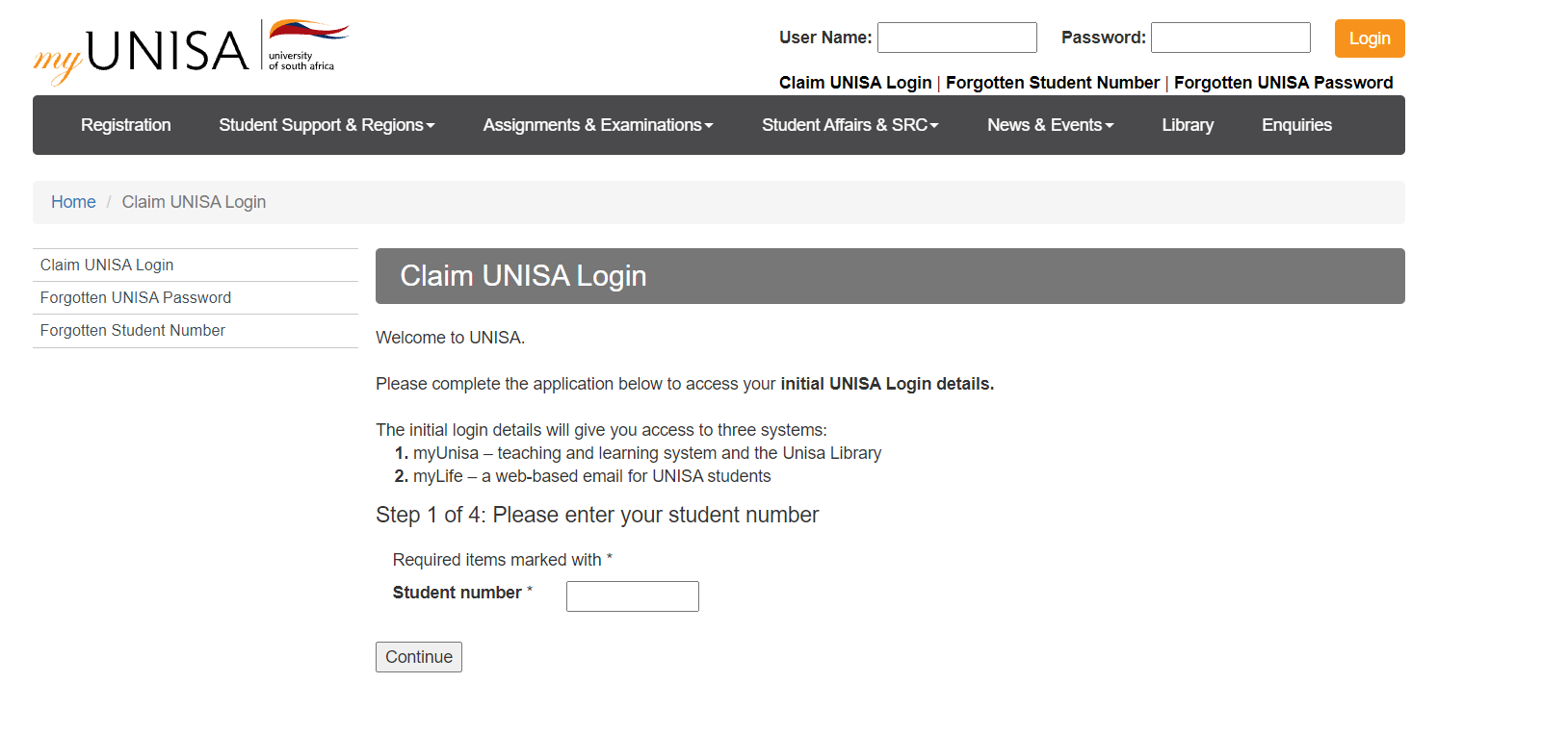 How to Access myUnisa Login & myLife Email account