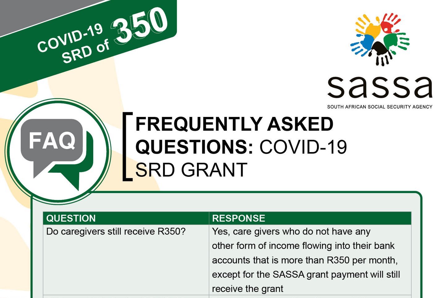 Sassa Gives Answers to Some of SRD Grant Frequently Asked Questions