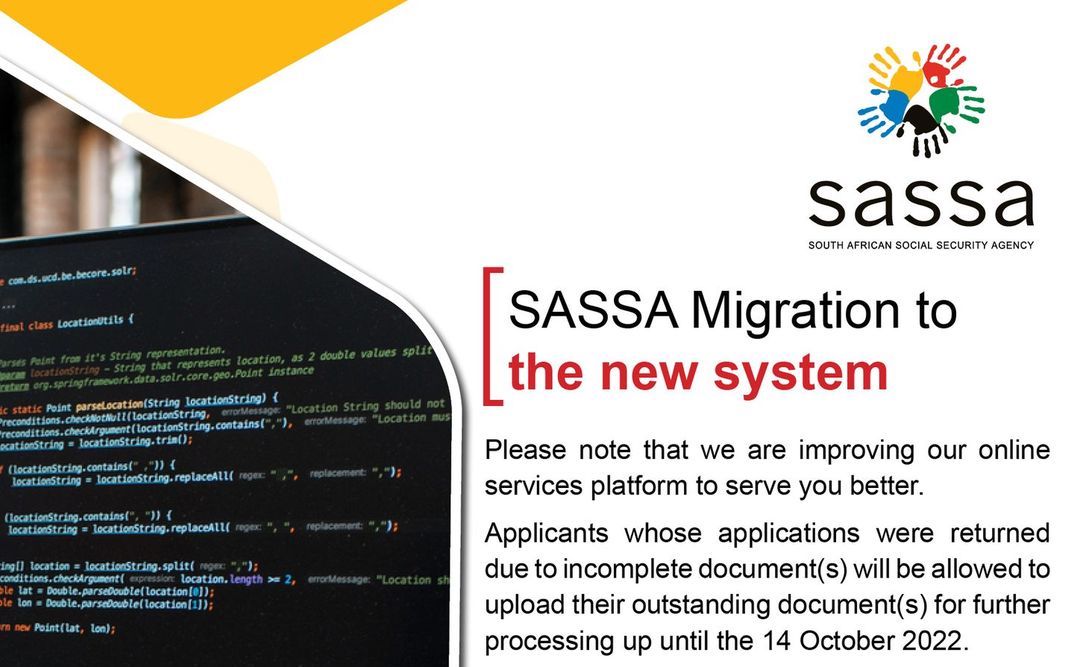 Update On SASSA Migration to the new system